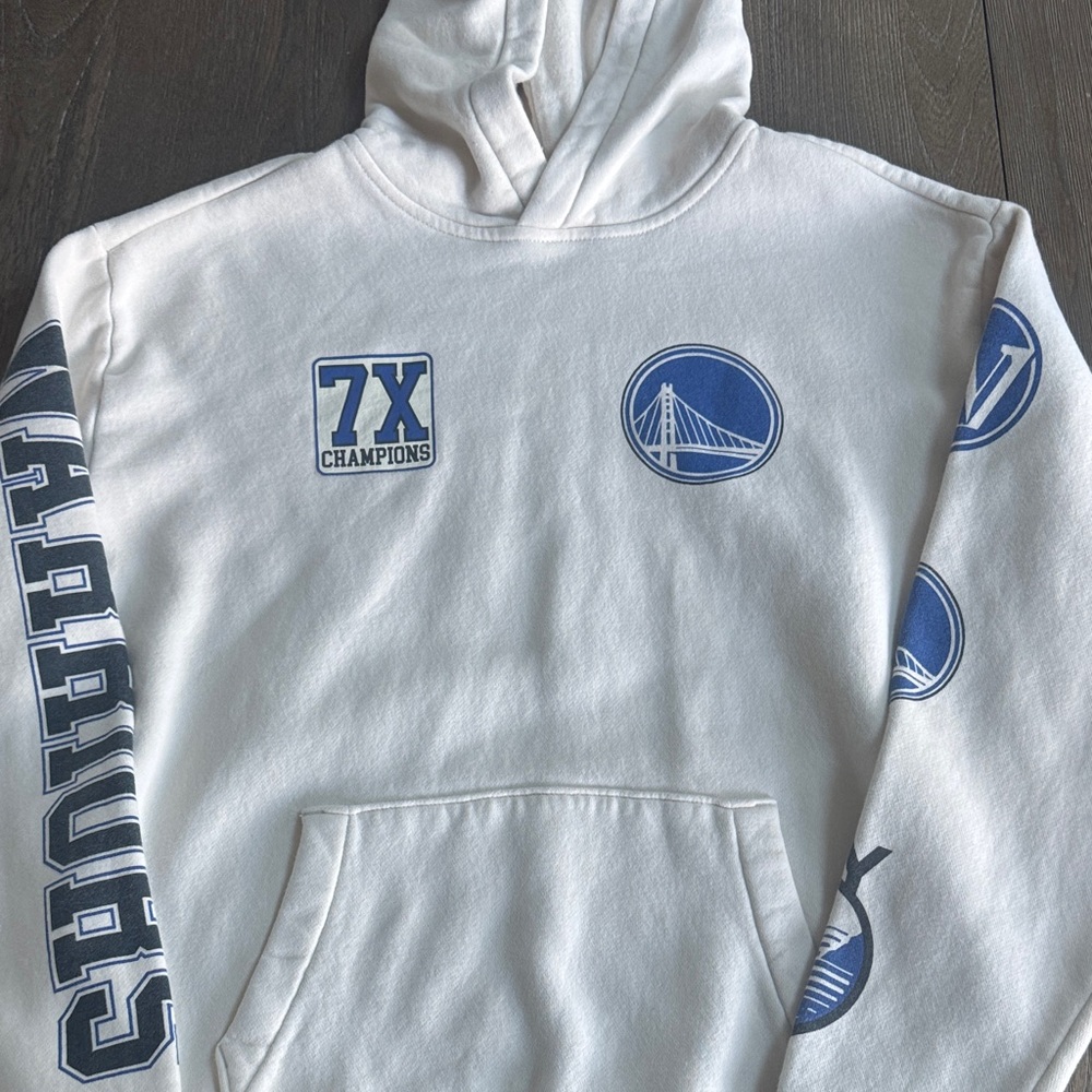 Hollister Cream Hoodie with Black Label